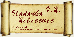 Vladanka Milićević vizit kartica